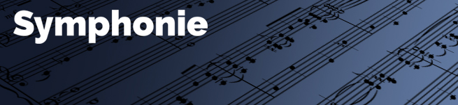 Musical score and Symphonie logo